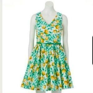 ELLE White Lemon Dress with Belt